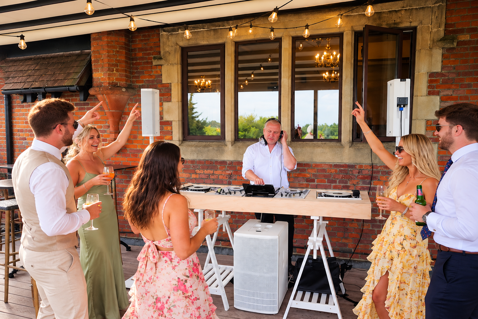 DJ Prestige cocktail hour DJ performance with guests